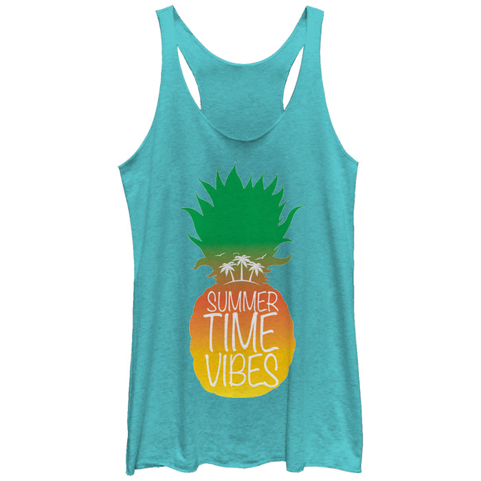 fifth sun Women's Lost Gods Summertime Vibes Pineapple Racerback Tank Top