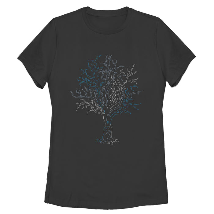 fifth sun Women's Lost Gods Tree Stitch Print T-Shirt