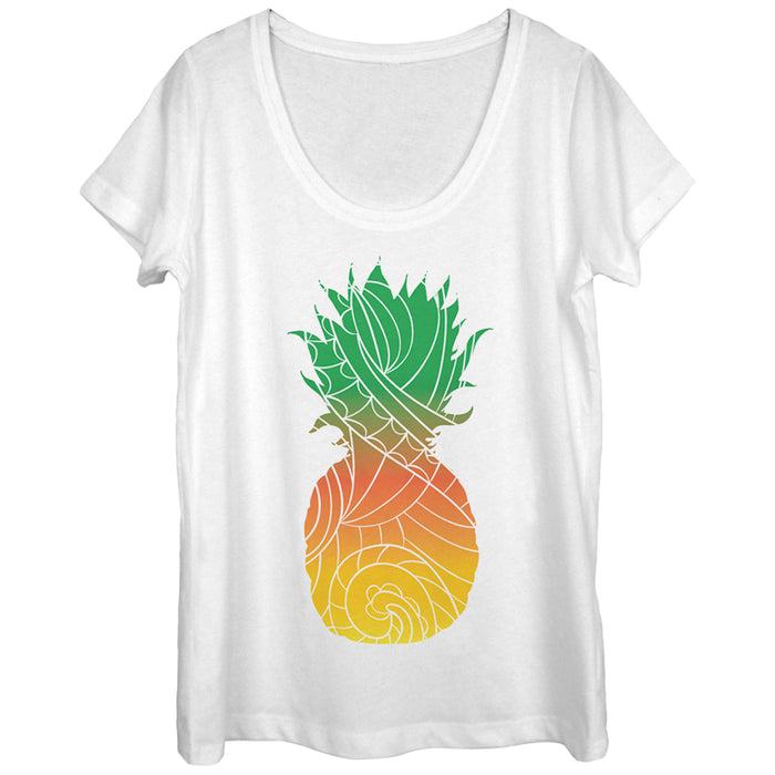 fifth sun Women's Lost Gods Tribal Pineapple Scoop Neck
