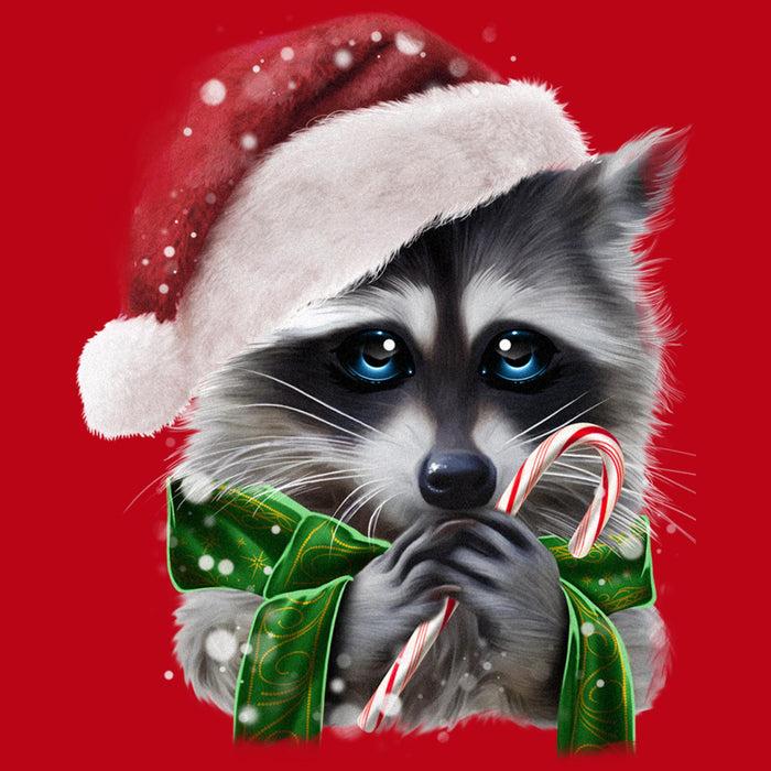 Fifth Sun Women's Lost Gods Ugly Christmas Raccoon Candy Cane Sweatshirt
