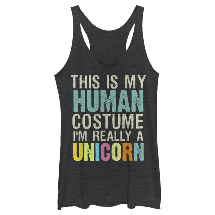 fifth sun Women's Lost Gods Unicorn in Human Costume Racerback Tank Top