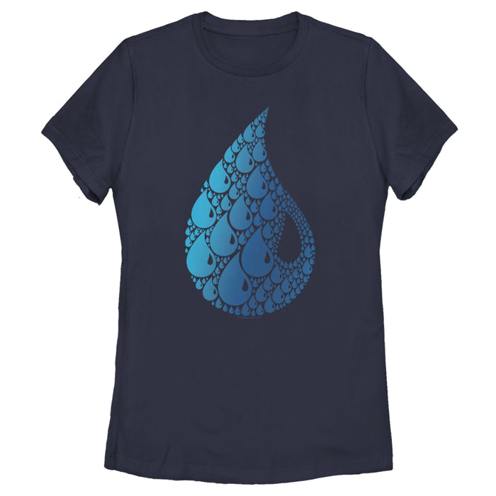 fifth sun Women's Magic: The Gathering Blue Mana Decorative Water Symbol T-Shirt