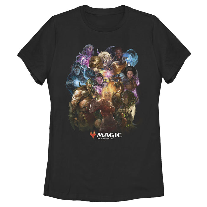 fifth sun Women's Magic: The Gathering Character Collage T-Shirt