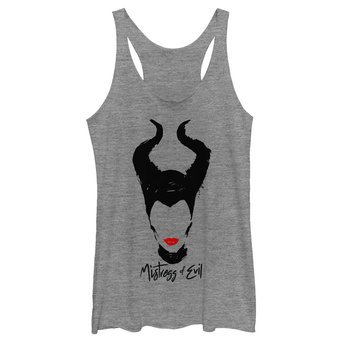 fifth sun Women's Maleficent: Mistress of All Evil Lips No Eyes Racerback Tank Top