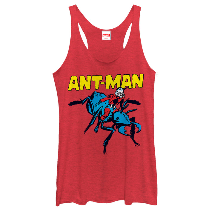 fifth sun Women's Marvel Ant-Man Vintage Ant Rider Cartoon Racerback Tank Top