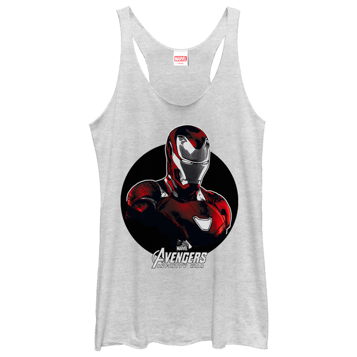 fifth sun Women's Marvel Avengers: Avengers: Infinity War Iron Man Circle Racerback Tank Top