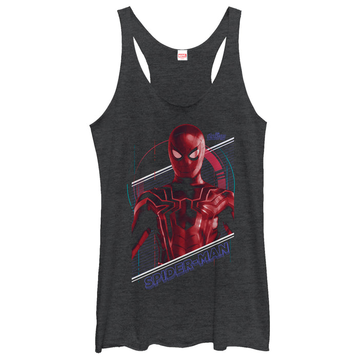 fifth sun Women's Marvel Avengers: Avengers: Infinity War Spider-Man Tech Racerback Tank Top