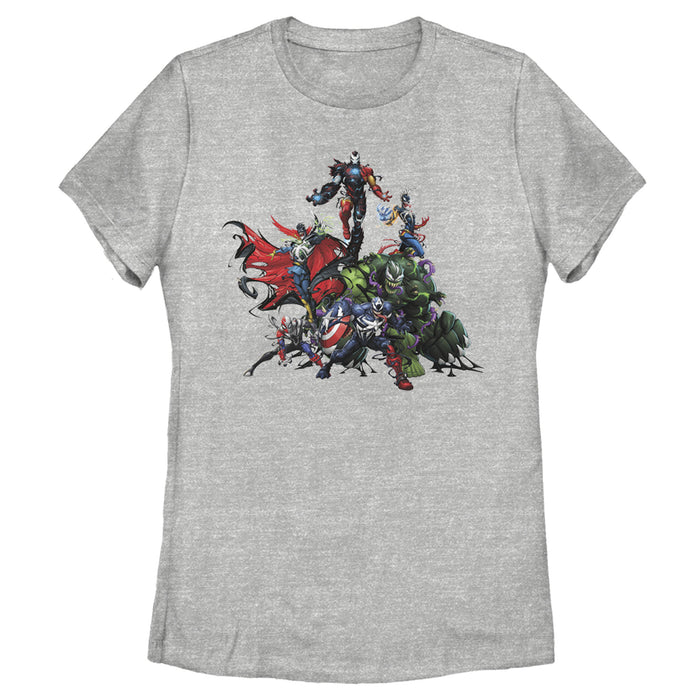 fifth sun Women's Marvel Avengers Character Melee T-Shirt