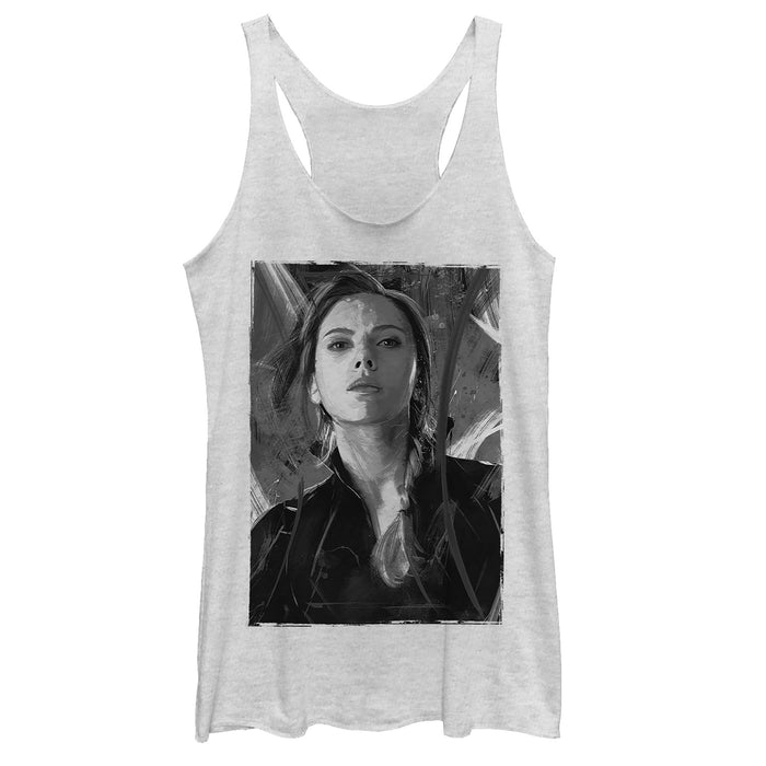 fifth sun Women's Marvel Avengers: Endgame Black Widow Greyscale Racerback Tank Top
