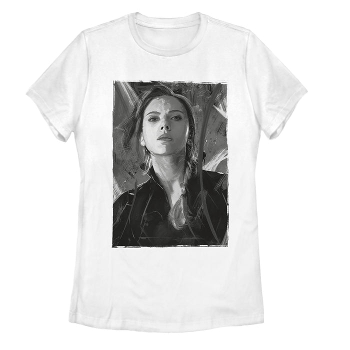 fifth sun Women's Marvel Avengers: Endgame Black Widow Greyscale T-Shirt