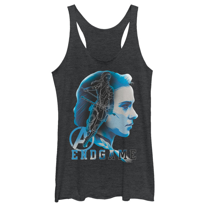 fifth sun Women's Marvel Avengers: Endgame Black Widow Profile Racerback Tank Top