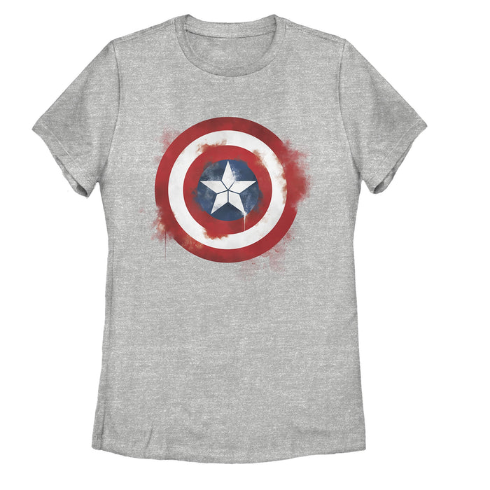 fifth sun Women's Marvel Avengers: Endgame Cap Smudged Shield T-Shirt