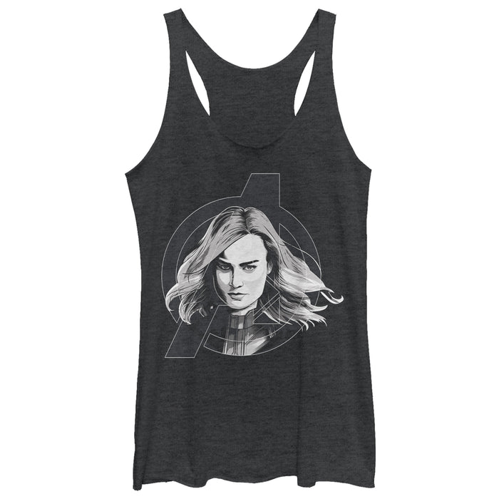 fifth sun Women's Marvel Avengers: Endgame Captain Marvelscale Racerback Tank Top