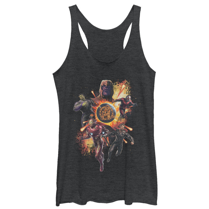 fifth sun Women's Marvel Avengers: Endgame Flame Logo Racerback Tank Top