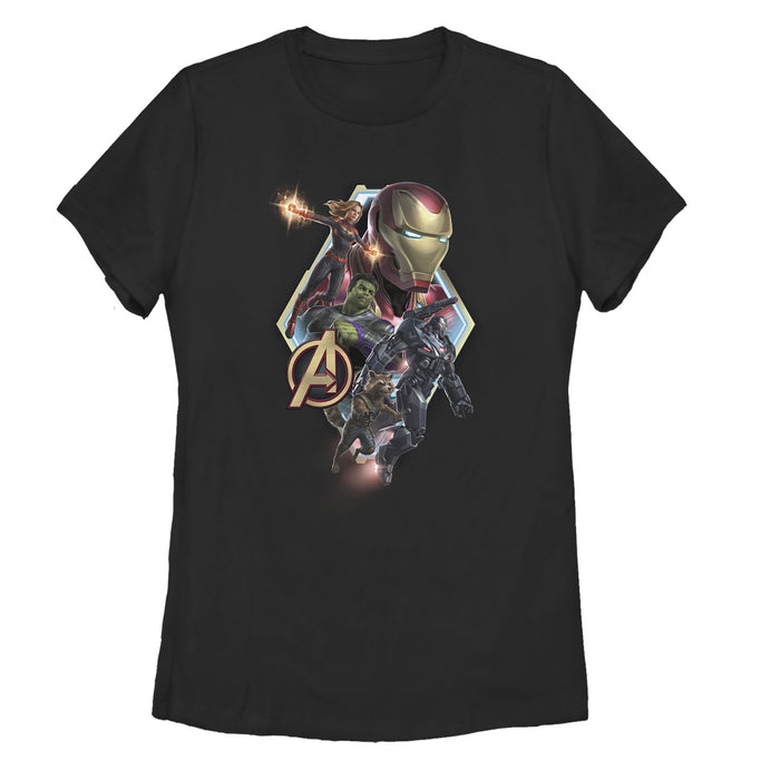 fifth sun Women's Marvel Avengers: Endgame Hero Diamond Frame T-Shirt