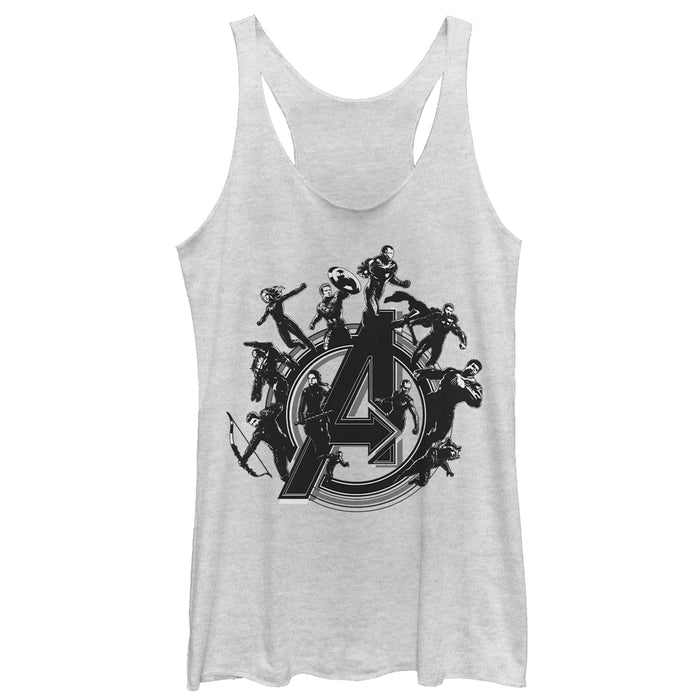 fifth sun Women's Marvel Avengers: Endgame Hero Logo Racerback Tank Top