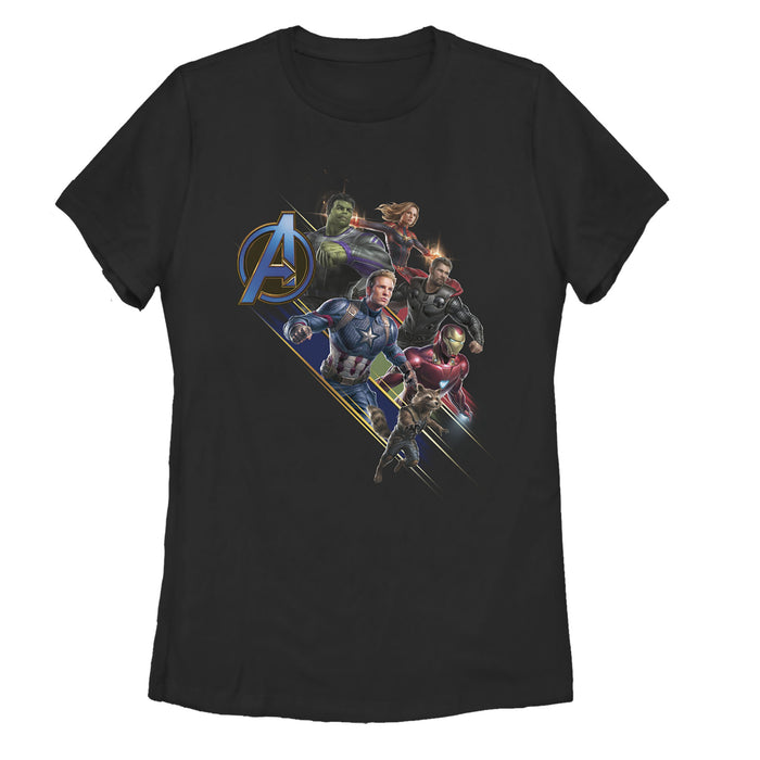 fifth sun Women's Marvel Avengers: Endgame Hero Streaks T-Shirt