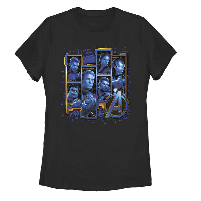 fifth sun Women's Marvel Avengers: Endgame Hero Tech Frames T-Shirt