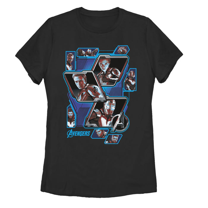 fifth sun Women's Marvel Avengers: Endgame Hero Tech Panels T-Shirt