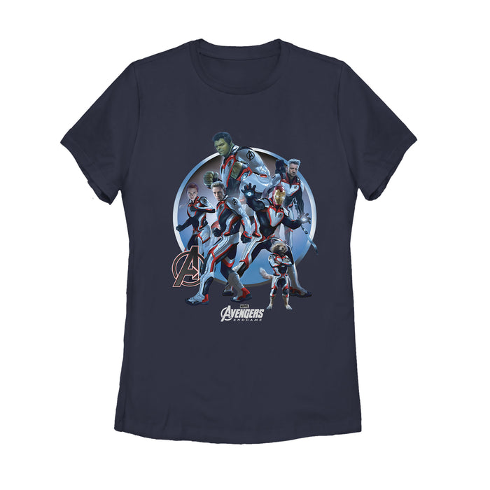 fifth sun Women's Marvel Avengers: Endgame Heroic Circle T-Shirt