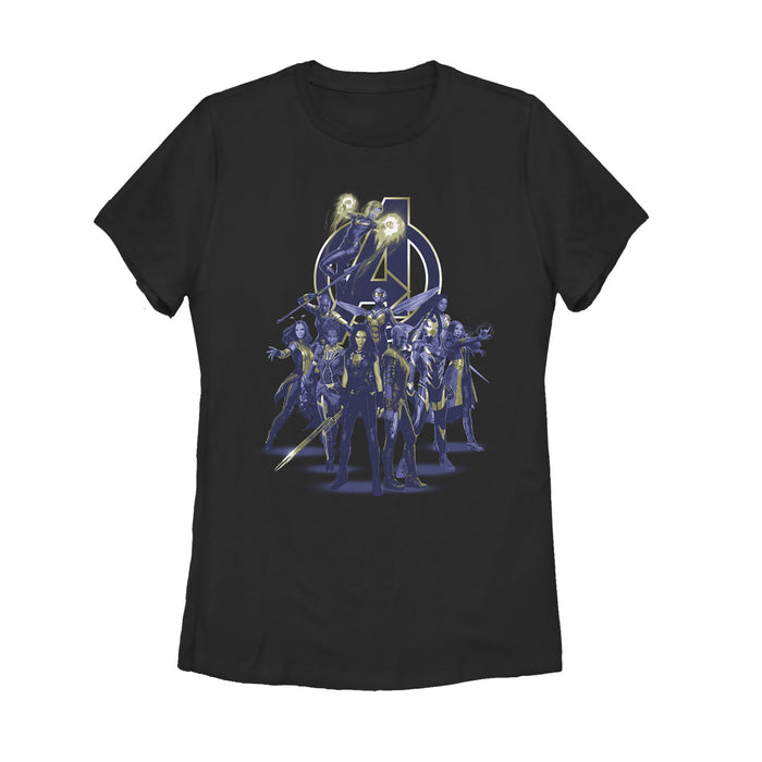 fifth sun Women's Marvel Avengers: Endgame Heroine Collage T-Shirt