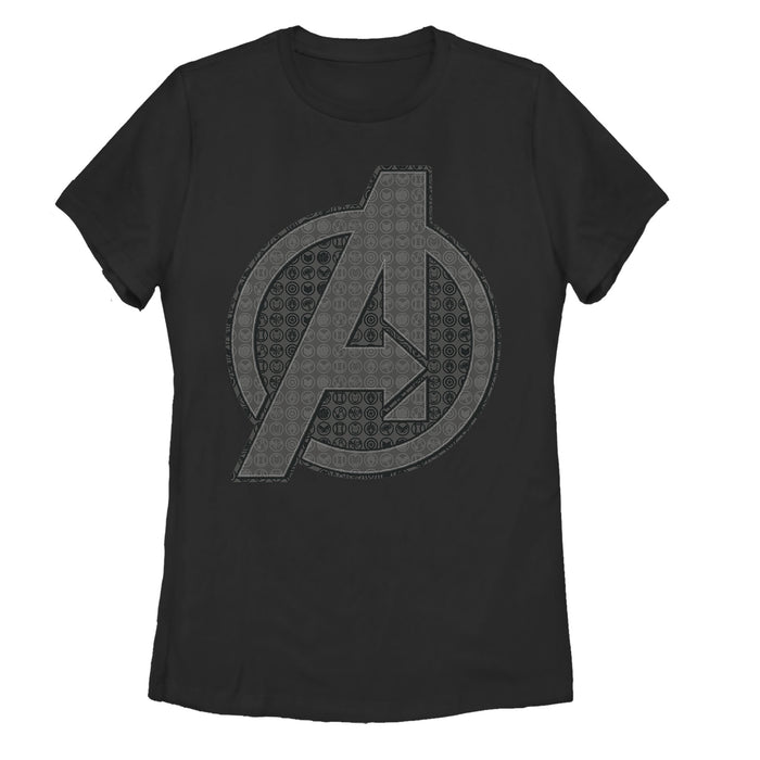 fifth sun Women's Marvel Avengers: Endgame Logo Icon Tiles T-Shirt