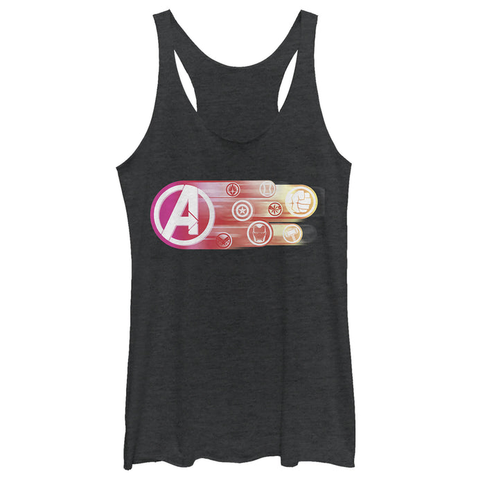 fifth sun Women's Marvel Avengers: Endgame Logo Swipe Button Racerback Tank Top
