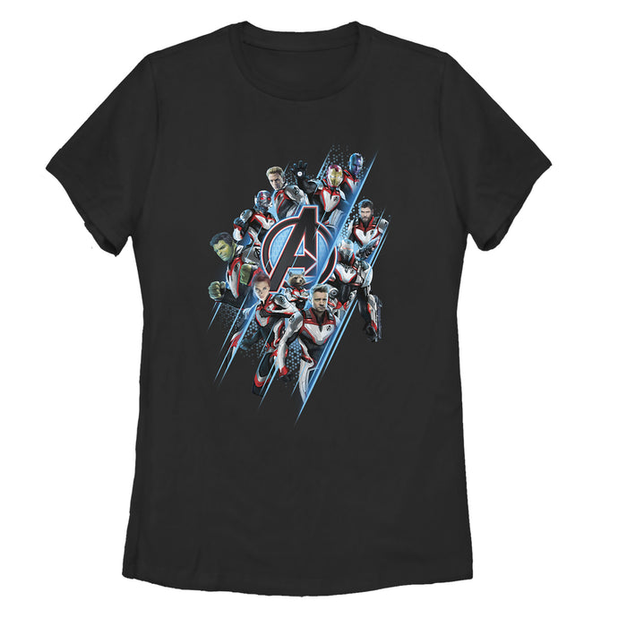 fifth sun Women's Marvel Avengers: Endgame Quantum Ready Streak T-Shirt