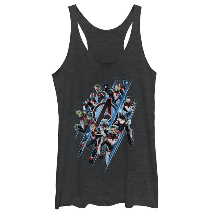 fifth sun Women's Marvel Avengers: Endgame Quantum Ready Streak Racerback Tank Top