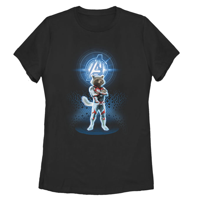 fifth sun Women's Marvel Avengers: Endgame Rocket Quantum Ready T-Shirt