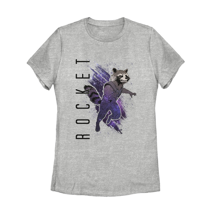fifth sun Women's Marvel Avengers: Endgame Rocket Starry Streak T-Shirt