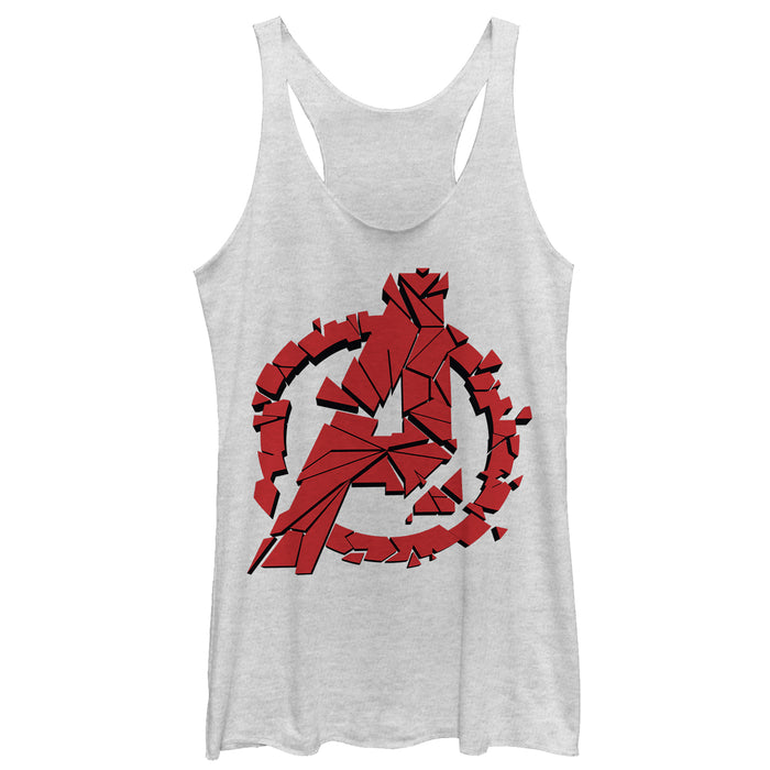 fifth sun Women's Marvel Avengers: Endgame Shatter Logo Racerback Tank Top