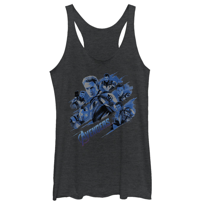 fifth sun Women's Marvel Avengers: Endgame Smokey Captain America Racerback Tank Top
