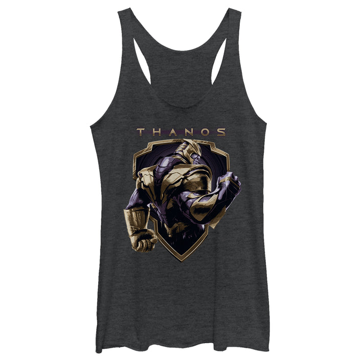 fifth sun Women's Marvel Avengers: Endgame Thanos Classic Shield Racerback Tank Top