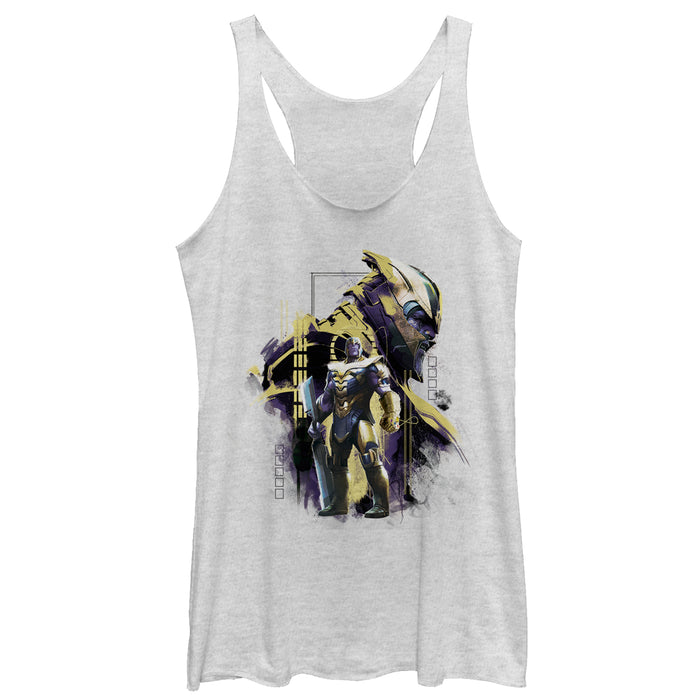 fifth sun Women's Marvel Avengers: Endgame Thanos Dusty Profile Racerback Tank Top