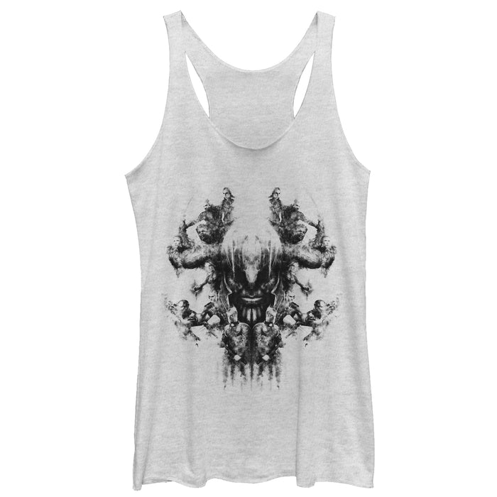 fifth sun Women's Marvel Avengers: Endgame Thanos Inkblot Test Racerback Tank Top