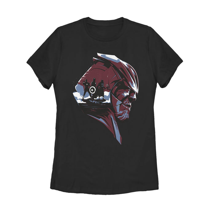 fifth sun Women's Marvel Avengers: Endgame Thanos Silhouette T-Shirt