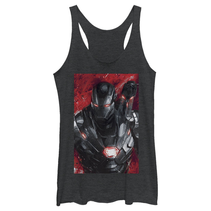 fifth sun Women's Marvel Avengers Endgame War Machine Painting Racerback Tank Top