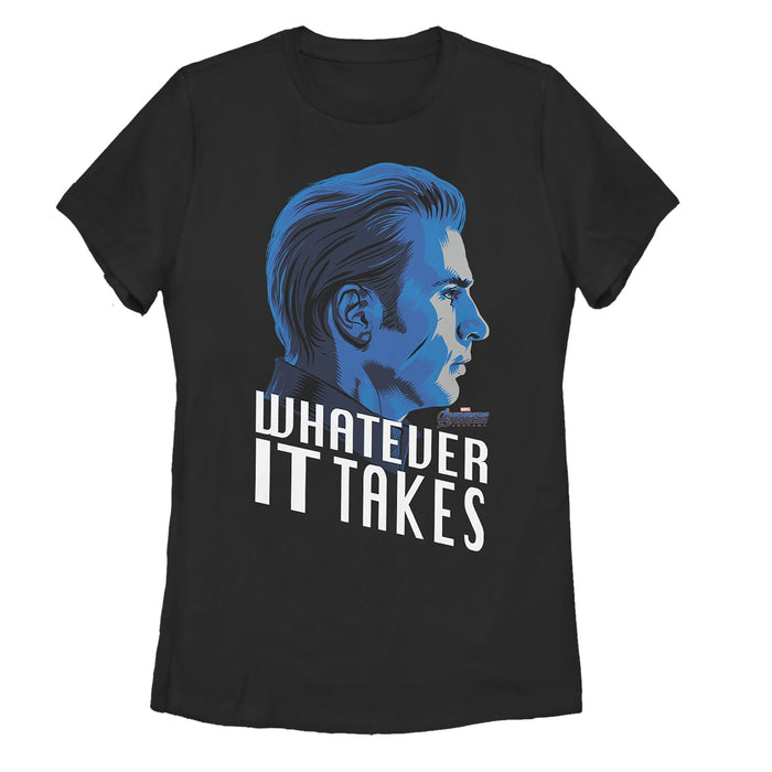 fifth sun Women's Marvel Avengers: Endgame Whatever It Takes Captain America T-Shirt