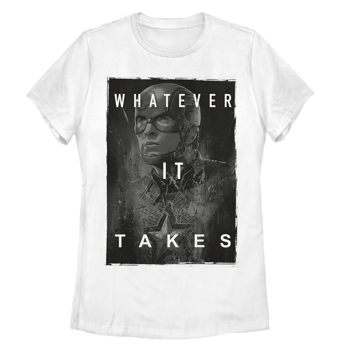 fifth sun Women's Marvel Avengers: Endgame Whatever It Takes Captain America T-Shirt