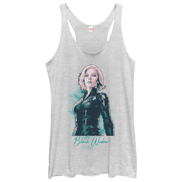 fifth sun Women's Marvel Avengers: Infinity War Black Widow Shadow Racerback Tank Top
