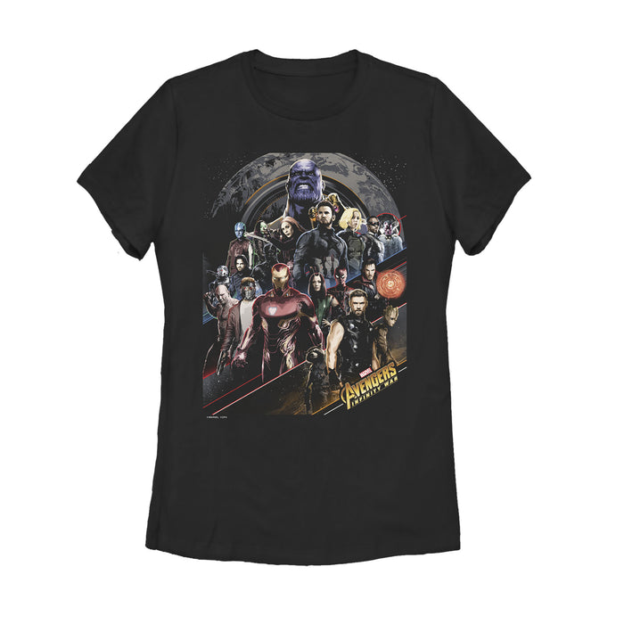 fifth sun Women's Marvel Avengers: Infinity War Character Scene T-Shirt