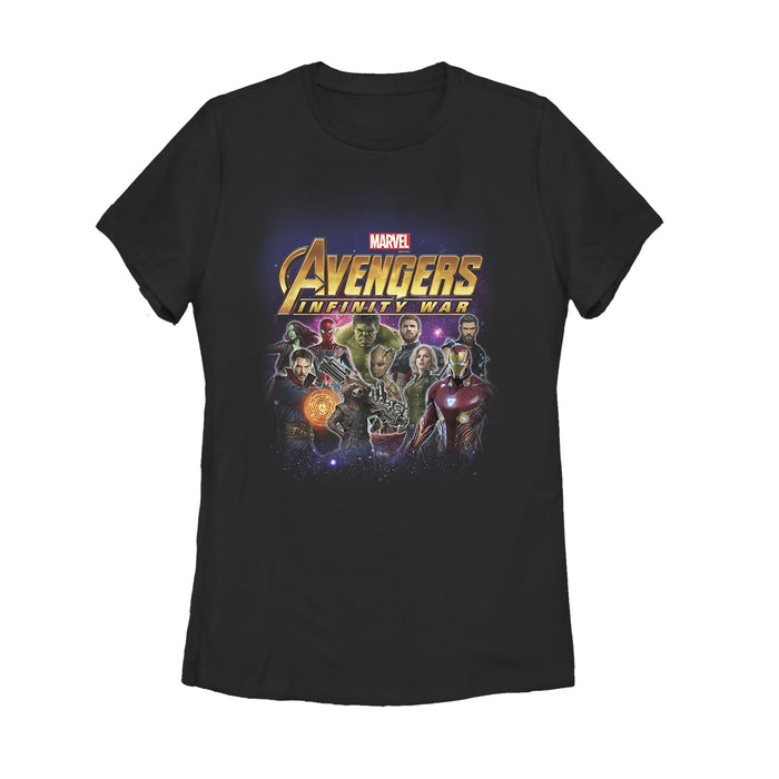 fifth sun Women's Marvel Avengers: Infinity War Character Shot T-Shirt