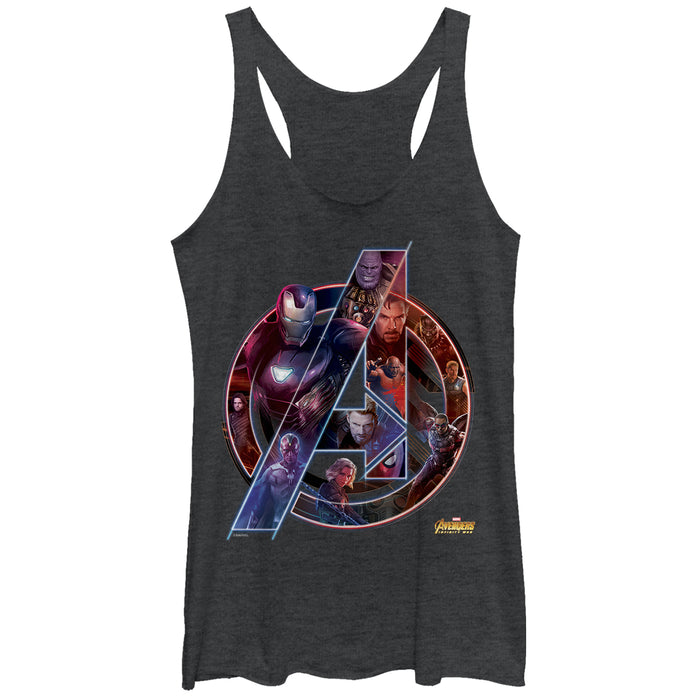 fifth sun Women's Marvel Avengers: Infinity War Logo Racerback Tank Top