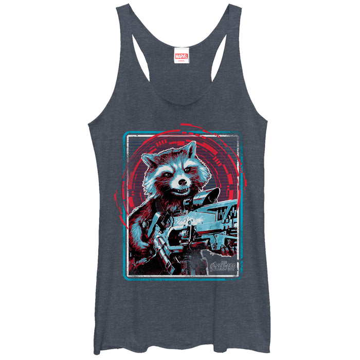 fifth sun Women's Marvel Avengers: Infinity War Rocket Frame Racerback Tank Top