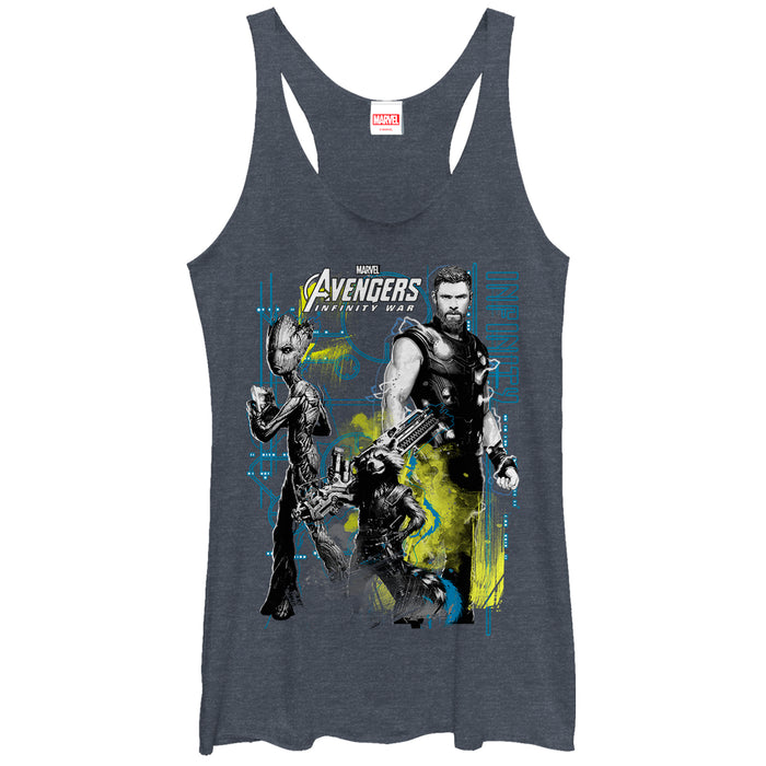 fifth sun Women's Marvel Avengers: Infinity War Space Crew Racerback Tank Top