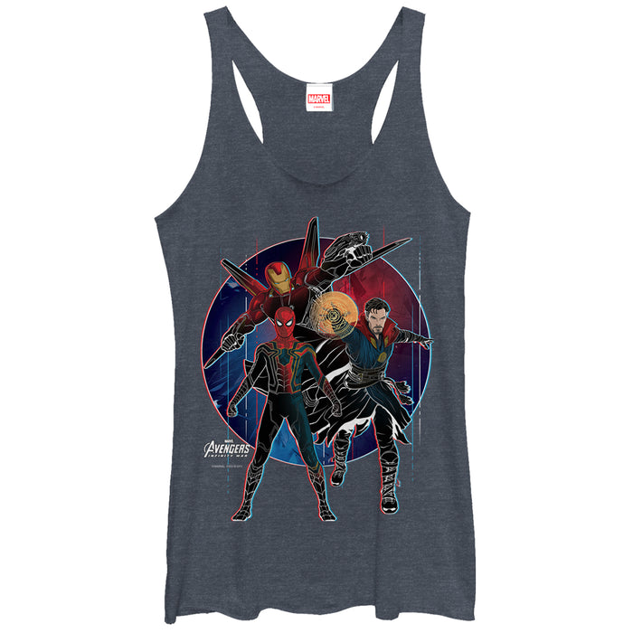 fifth sun Women's Marvel Avengers: Infinity War Spider-Man Circle Racerback Tank Top
