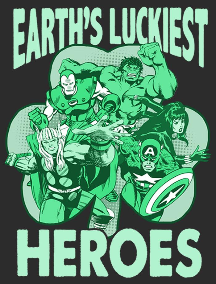 Fifth Sun Women's Marvel Avengers St. Patrick's Day Earths Luckiest Heroes T-Shirt
