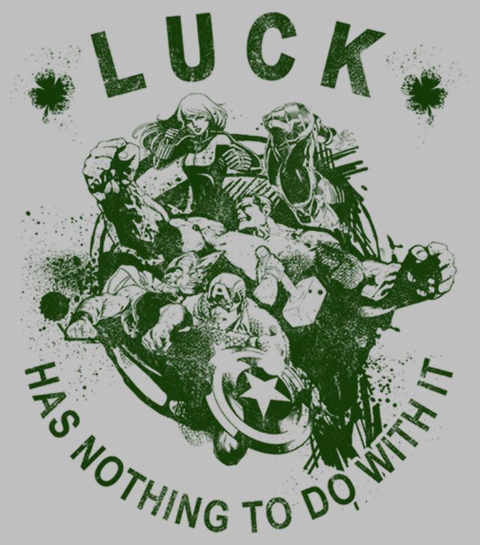 Fifth Sun Women's Marvel Avengers St. Patrick's Day Luck Has Nothing To Do With It T-Shirt