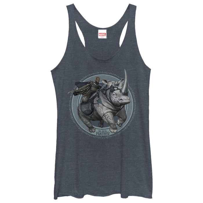 fifth sun Women's Marvel Black Panther 2018 W'Kabi Emblem Racerback Tank Top